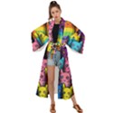 Cats Cat Cute Animal Rainbow Pattern Colorful Maxi Kimono View1