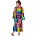 Cats Cat Cute Animal Rainbow Pattern Colorful Maxi Kimono View2