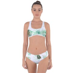 Watercolor Pattern Winter Criss Cross Bikini Set