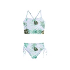 Watercolor Pattern Winter Girls  Tankini Swimsuit