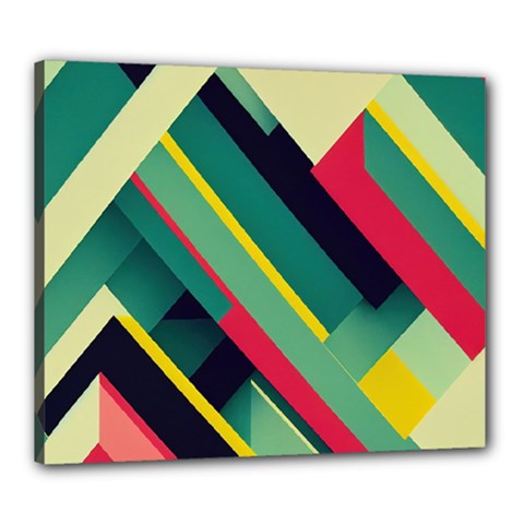 Pattern Abstract Geometric Design Canvas 24  X 20  (stretched)