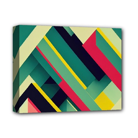 Pattern Abstract Geometric Design Deluxe Canvas 14  X 11  (stretched)