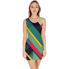 Pattern Abstract Geometric Design Bodycon Dress