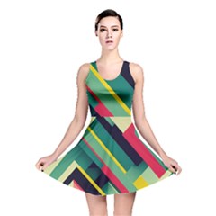 Pattern Abstract Geometric Design Reversible Skater Dress