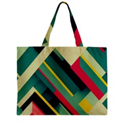 Pattern Abstract Geometric Design Zipper Mini Tote Bag