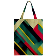 Pattern Abstract Geometric Design Zipper Classic Tote Bag