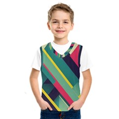 Pattern Abstract Geometric Design Kids  Basketball Tank Top