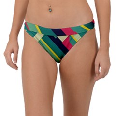 Pattern Abstract Geometric Design Band Bikini Bottom