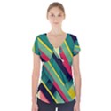 Pattern Abstract Geometric Design Short Sleeve Front Detail Top View1