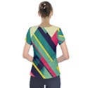 Pattern Abstract Geometric Design Short Sleeve Front Detail Top View2