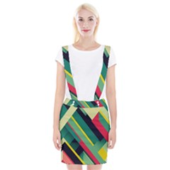 Pattern Abstract Geometric Design Braces Suspender Skirt