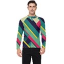 Pattern Abstract Geometric Design Men s Long Sleeve Rash Guard View1