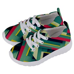 Pattern Abstract Geometric Design Kids  Lightweight Sports Shoes