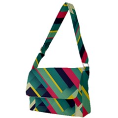 Pattern Abstract Geometric Design Full Print Messenger Bag (s)