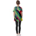 Pattern Abstract Geometric Design Fold Over Open Sleeve Top View2