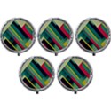 Pattern Abstract Geometric Design Mini Round Pill Box (Pack of 5) View1