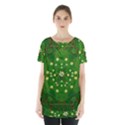 Lotus Bloom In Gold And A Green Peaceful Surrounding Environment Skirt Hem Sports Top View1