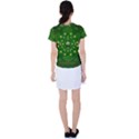 Lotus Bloom In Gold And A Green Peaceful Surrounding Environment Women s Sports Top View2