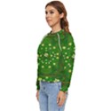 Lotus Bloom In Gold And A Green Peaceful Surrounding Environment Women s Long Sleeve Raglan Tee View2