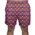 Cute Small Dogs With Colorful Flowers Men s Shorts View1