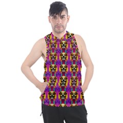 Cute Small Dogs With Colorful Flowers Men s Sleeveless Hoodie by pepitasart