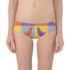 Chickens Pixel Pattern - Version 1a Classic Bikini Bottoms by wagnerps