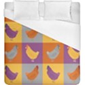 Chickens Pixel Pattern - Version 1a Duvet Cover (King Size) View1