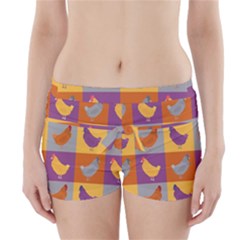 Chickens Pixel Pattern - Version 1a Boyleg Bikini Wrap Bottoms by wagnerps