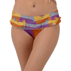 Chickens Pixel Pattern - Version 1a Frill Bikini Bottom by wagnerps