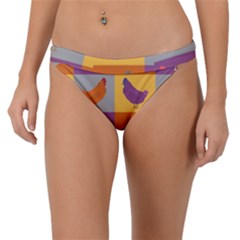 Chickens Pixel Pattern - Version 1a Band Bikini Bottom by wagnerps