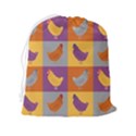 Chickens Pixel Pattern - Version 1a Drawstring Pouch (2XL) View2