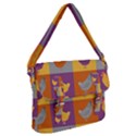 Chickens Pixel Pattern - Version 1a Buckle Messenger Bag View1