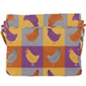 Chickens Pixel Pattern - Version 1a Buckle Messenger Bag View3