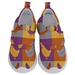 Chickens Pixel Pattern - Version 1a Kids  Velcro No Lace Shoes by wagnerps