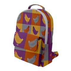 Chickens Pixel Pattern - Version 1a Flap Pocket Backpack (large) by wagnerps