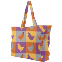 Chickens Pixel Pattern - Version 1a Simple Shoulder Bag by wagnerps