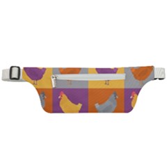 Chickens Pixel Pattern - Version 1a Active Waist Bag by wagnerps