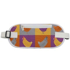 Chickens Pixel Pattern - Version 1a Rounded Waist Pouch by wagnerps