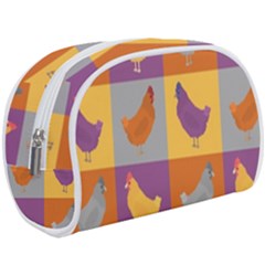 Chickens Pixel Pattern - Version 1a Make Up Case (large) by wagnerps