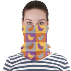 Chickens Pixel Pattern - Version 1a Face Seamless Bandana (adult) by wagnerps