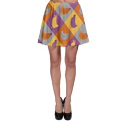 Chickens Pixel Pattern - Version 1b Skater Skirt by wagnerps