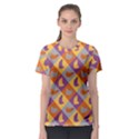 Chickens Pixel Pattern - Version 1b Women s Sport Mesh Tee View1