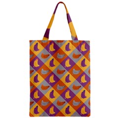 Chickens Pixel Pattern - Version 1b Zipper Classic Tote Bag by wagnerps