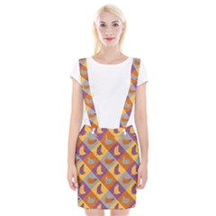 Chickens Pixel Pattern - Version 1b Braces Suspender Skirt