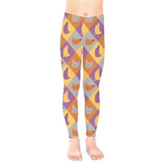 Chickens Pixel Pattern - Version 1b Kids  Leggings