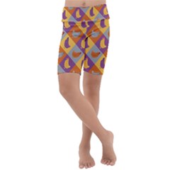 Chickens Pixel Pattern - Version 1b Kids  Lightweight Velour Cropped Yoga Leggings by wagnerps