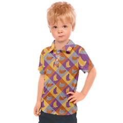 Chickens Pixel Pattern - Version 1b Kids  Polo Tee