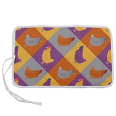 Chickens Pixel Pattern - Version 1b Pen Storage Case (m) by wagnerps