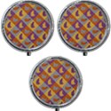 Chickens Pixel Pattern - Version 1b Mini Round Pill Box (Pack of 3) View1