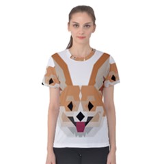 Cardigan Corgi face Women s Cotton Tee